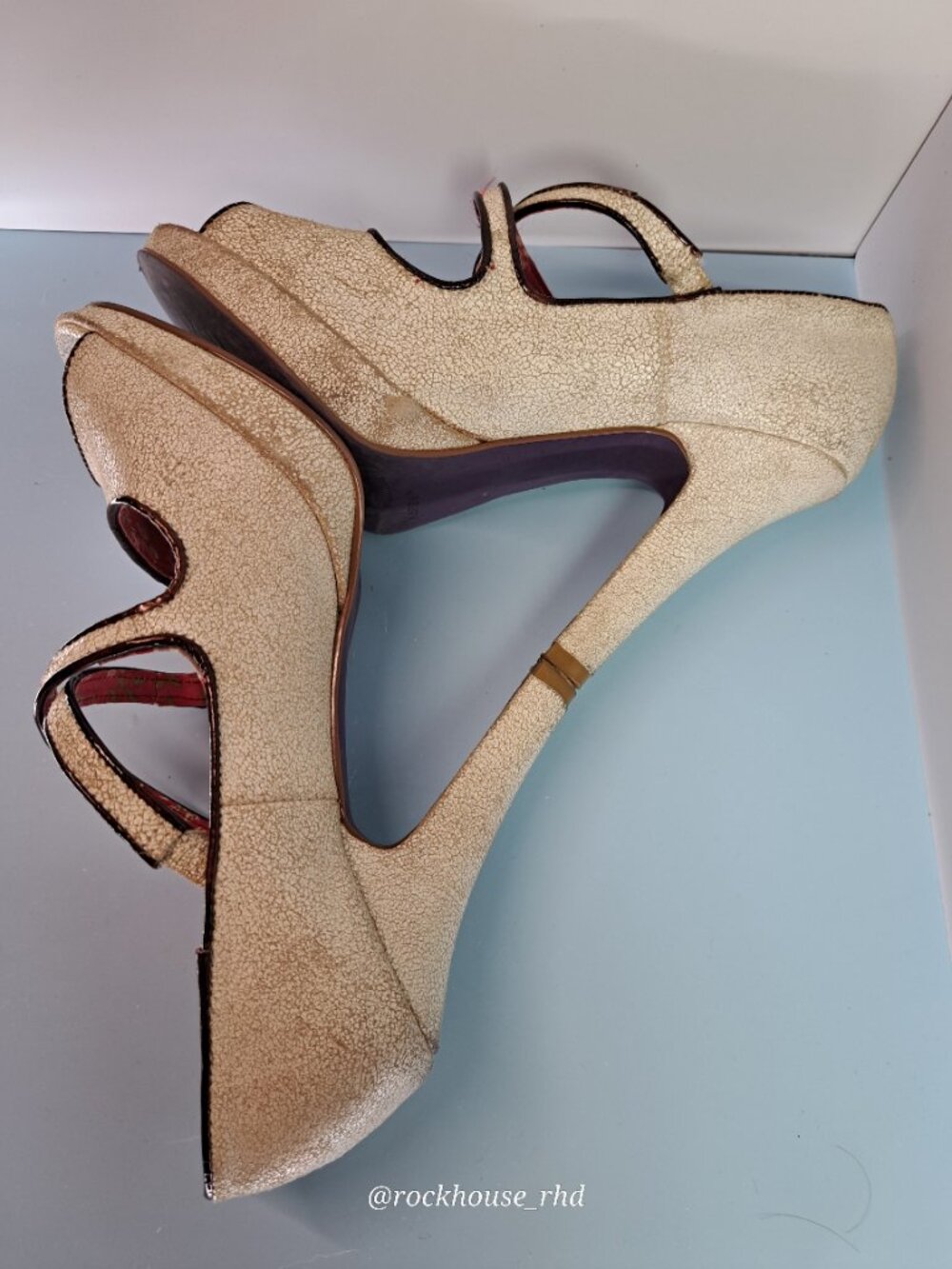 Kenzie CrazyCat Pinup Heels in Bone 6.5 - Picture 15 of 16